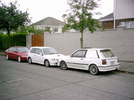 Those toyota starlet ep91 glanza V turbo and starlet ep71 turbo S which